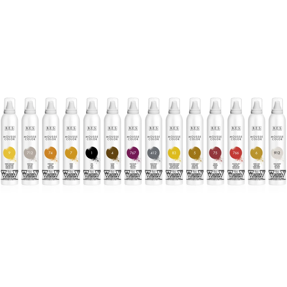 Bes Mousse Color Mahagoni – 200 Ml – Reflektierende Haarmousse Mit Leinsamen-Extrakten