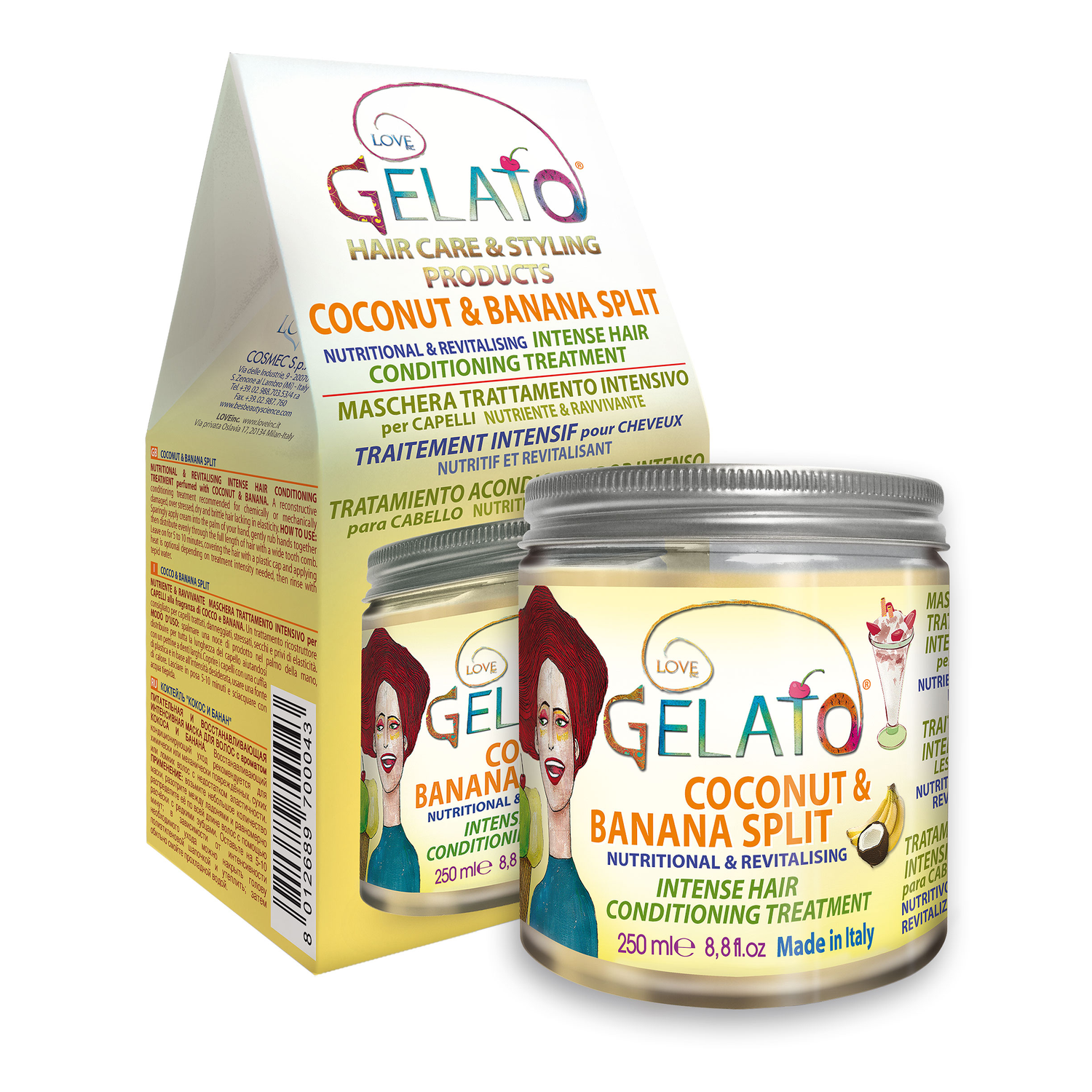 Gelato kókuszos és banános hajpakolás Gelato kókuszos és banános hajpakolás