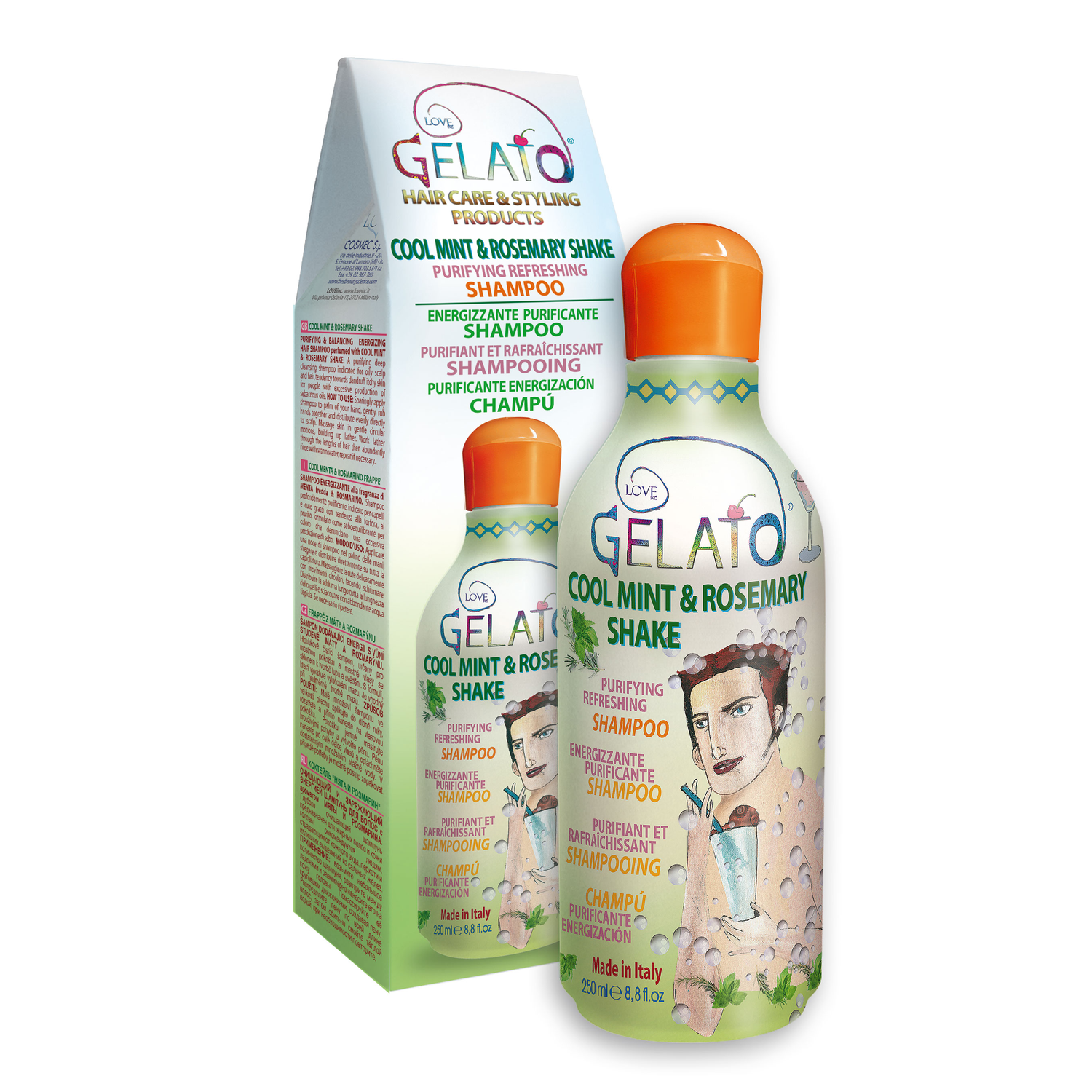 Gelato energizáló sampon menta és rozmaring illattal Gelato energizáló sampon menta és rozmaring illattal
