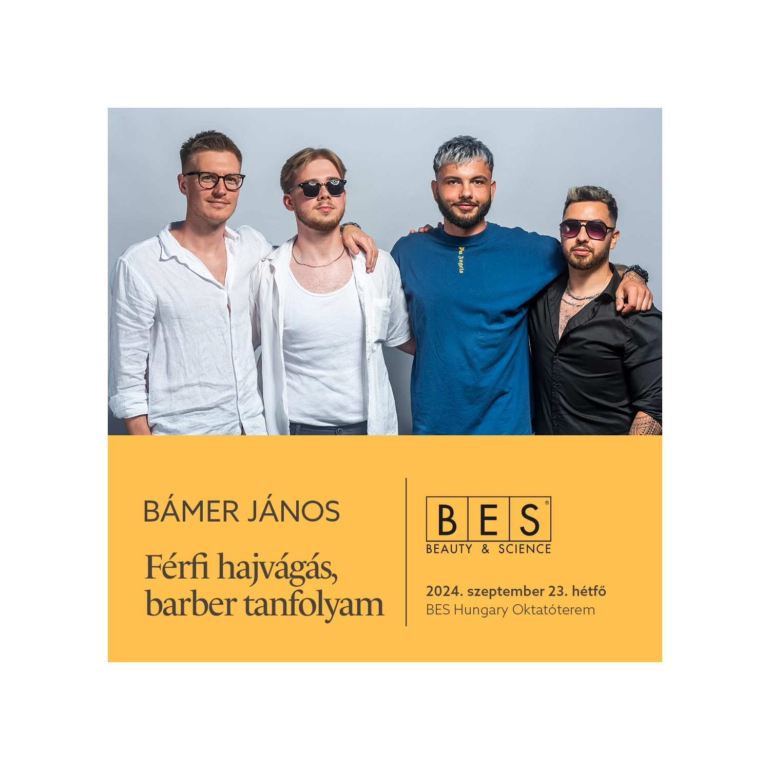 Férfi hajvágás, barber tanfolyam Bámer Jánossal Férfi hajvágás, barber tanfolyam Bámer Jánossal