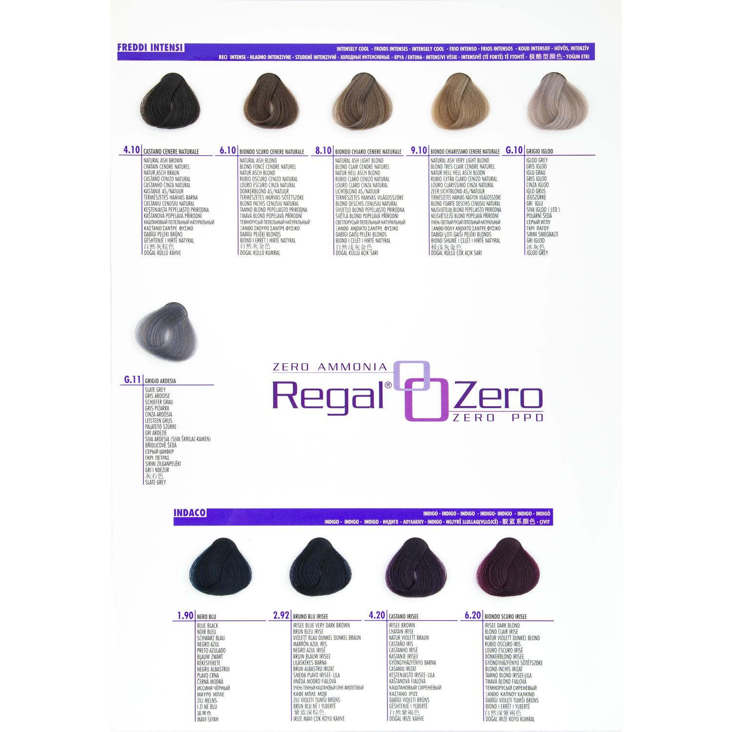 Regal Zero ammónia és PPD mentes tartós hajfesték Regal Zero ammónia és PPD mentes tartós hajfesték