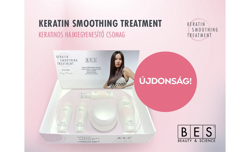 ÚJDONSÁG – BES KST Keratinos Hajkiegyenesítő Csomag!